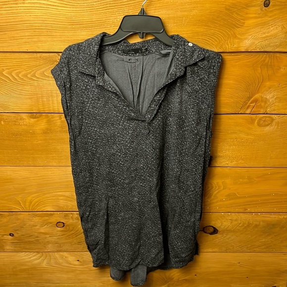 Prana Women’s Anini High Low Tunic Top L V-Neck Pockets Cuffed Sleeve summer Y2K - Picture 1 of 7